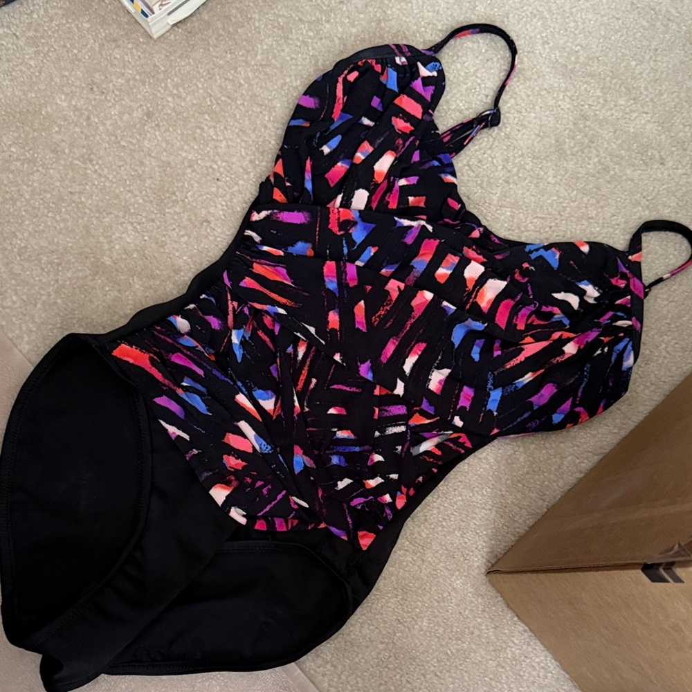 Colorful Patterned Magic suit crisscross Swimsuit